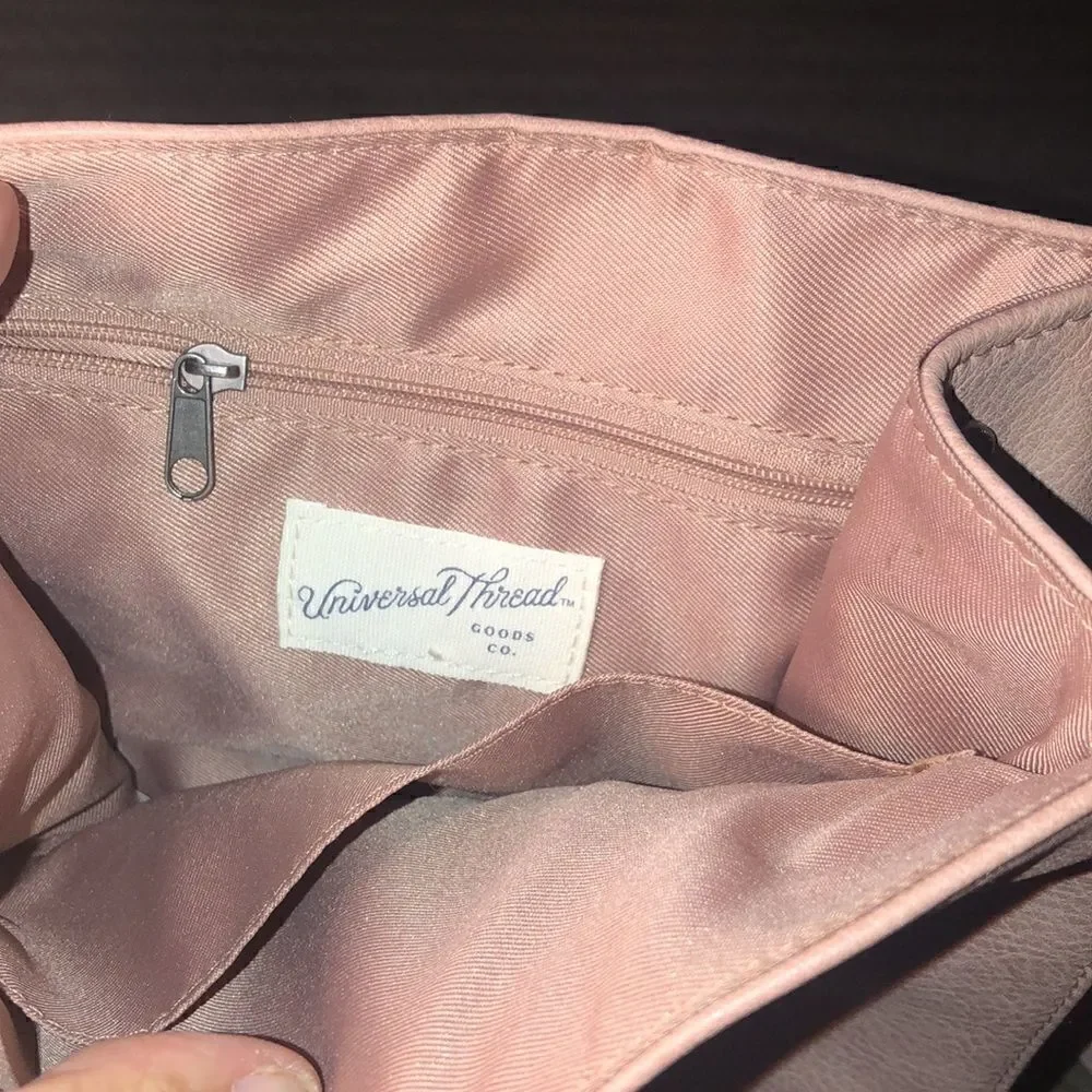 NWOT Pink Ring 💍 & Tassle Vegan Backpack Adjustable Straps. Pull Handle. Snap.